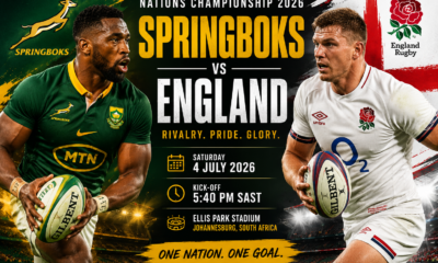 Springboks vs England Rugby 2026